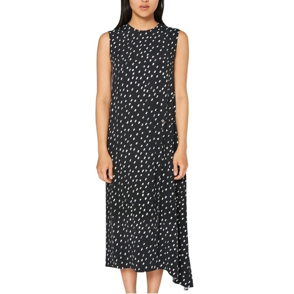 Cedric CHARLIER Sleeveless Black dress with print size US 12